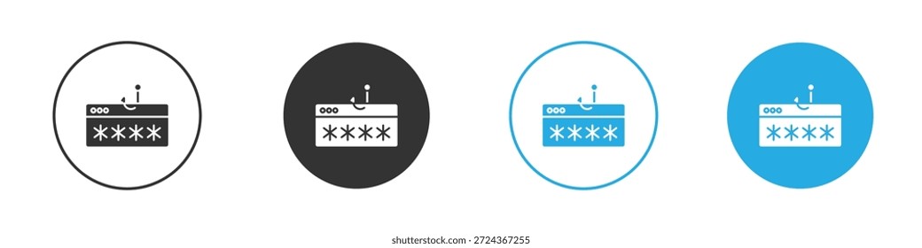 Password phishing icons design element. vector illustration on white background.