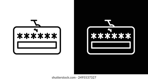 Conjunto de Ilustraciones vectoriales de iconos de línea de phishing de Contraseña.
