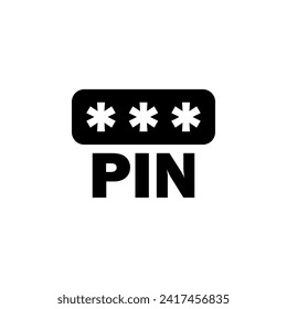 Password Pin flat vector icon. Simple solid symbol isolated on white background