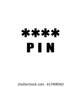 Password pin vector icon