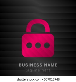 Password Pink and black silk fashion premium icon / Logo