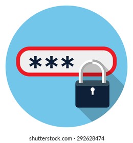 Password protected icon