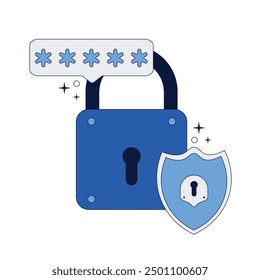 Password protected icon. Cyber security and data protection privacy. Perfect vector graphics.