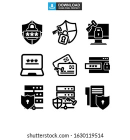 password protected icon or logo isolated sign symbol vector illustration - Collection of high quality black style vector icons
