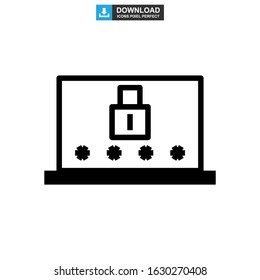 password protected icon or logo isolated sign symbol vector illustration - high quality black style vector icons
