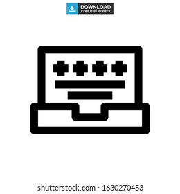 password protected icon or logo isolated sign symbol vector illustration - high quality black style vector icons
