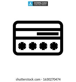 password protected icon or logo isolated sign symbol vector illustration - high quality black style vector icons
