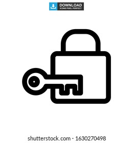password protected icon or logo isolated sign symbol vector illustration - high quality black style vector icons
