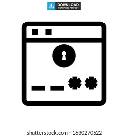 password protected icon or logo isolated sign symbol vector illustration - high quality black style vector icons
