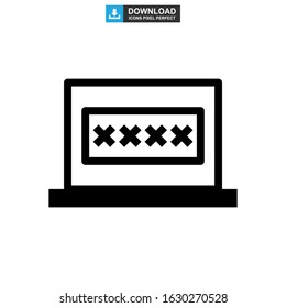 password protected icon or logo isolated sign symbol vector illustration - high quality black style vector icons
