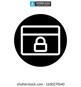 password protected icon or logo isolated sign symbol vector illustration - high quality black style vector icons
