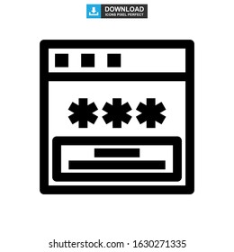 password protected icon or logo isolated sign symbol vector illustration - high quality black style vector icons
