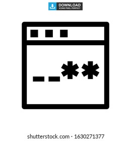 password protected icon or logo isolated sign symbol vector illustration - high quality black style vector icons
