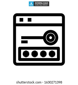 password protected icon or logo isolated sign symbol vector illustration - high quality black style vector icons
