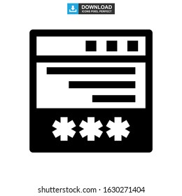 password protected icon or logo isolated sign symbol vector illustration - high quality black style vector icons
