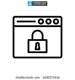 password protected icon or logo isolated sign symbol vector illustration - high quality black style vector icons
