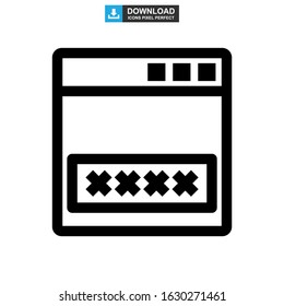 password protected icon or logo isolated sign symbol vector illustration - high quality black style vector icons
