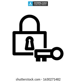 password protected icon or logo isolated sign symbol vector illustration - high quality black style vector icons
