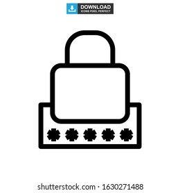 password protected icon or logo isolated sign symbol vector illustration - high quality black style vector icons
