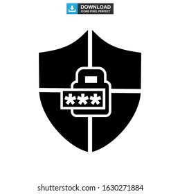 password protected icon or logo isolated sign symbol vector illustration - high quality black style vector icons

