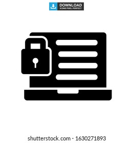 password protected icon or logo isolated sign symbol vector illustration - high quality black style vector icons
