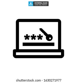 password protected icon or logo isolated sign symbol vector illustration - high quality black style vector icons
