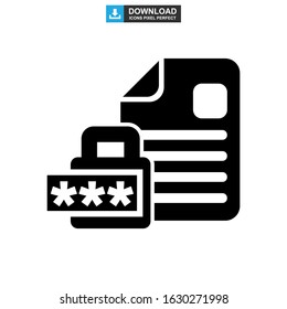password protected icon or logo isolated sign symbol vector illustration - high quality black style vector icons
