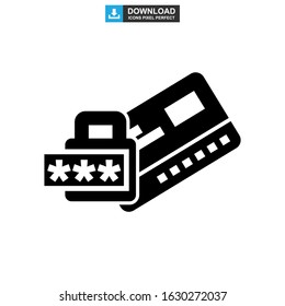 password protected icon or logo isolated sign symbol vector illustration - high quality black style vector icons
