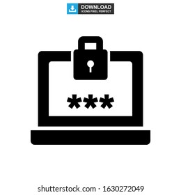 password protected icon or logo isolated sign symbol vector illustration - high quality black style vector icons
