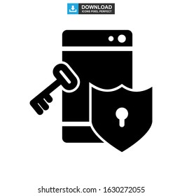 password protected icon or logo isolated sign symbol vector illustration - high quality black style vector icons

