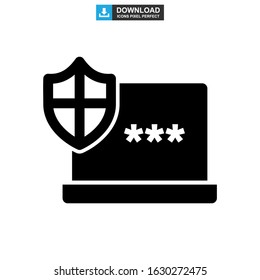 password protected icon or logo isolated sign symbol vector illustration - high quality black style vector icons
