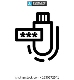 password protected icon or logo isolated sign symbol vector illustration - high quality black style vector icons
