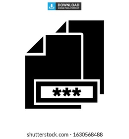 password protected icon or logo isolated sign symbol vector illustration - high quality black style vector icons
