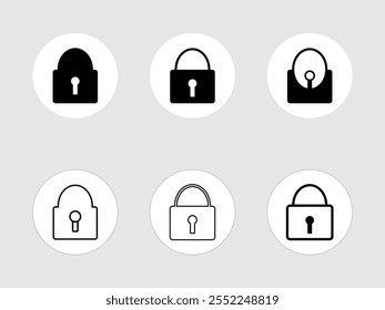 Vetor de Definição de Ícone Protegido por Senha