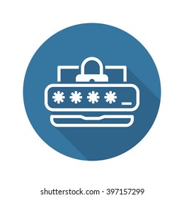 Password Protection Icon. Flat Design. Business Concept Isolated Illustration.