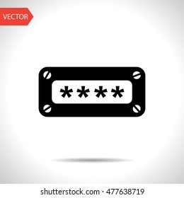 Password Protection Icon. Flat Design. Business Concept Isolated Illustration.