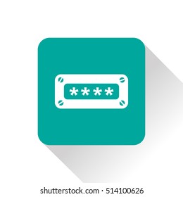 Password Protection Icon. Flat Design. Business Concept Isolated Illustration.