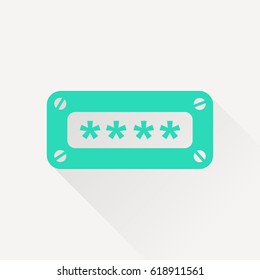 Password Protection Icon. Flat Design. Business Concept Isolated Illustration.