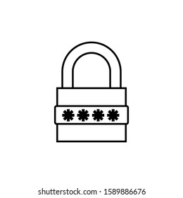 Password Protection Icon. Lock Icon Vector. Security sign illustration
