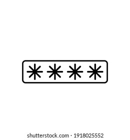 Password protection icon. Security password sign. 