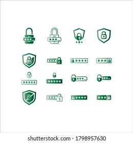 Icono de protección de contraseña Ilustración vectorial