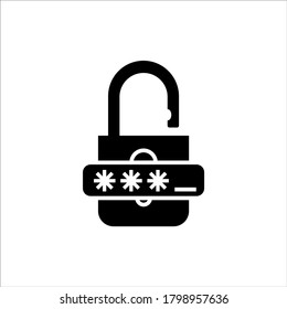 Password protection icon symbol vector illustration