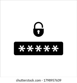 Password protection icon symbol vector illustration