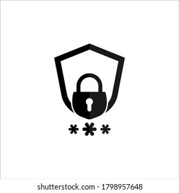 Icono de protección de contraseña Ilustración vectorial