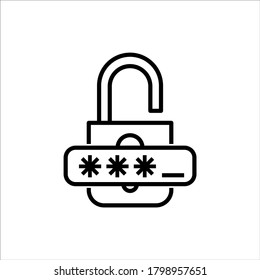 Password protection icon symbol vector illustration