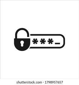 Icono de protección de contraseña Ilustración vectorial