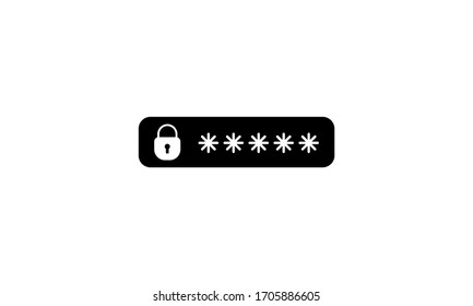 password protection icon, password vector icon