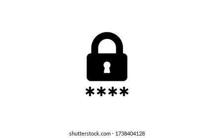 password protection icon, password vector icon