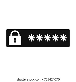 Password Protection Icon, Password Vector Icon, Flat Design Best Vector Password Illustration 