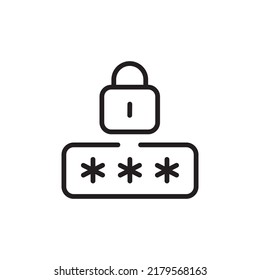 password protection icon, for web, app etc